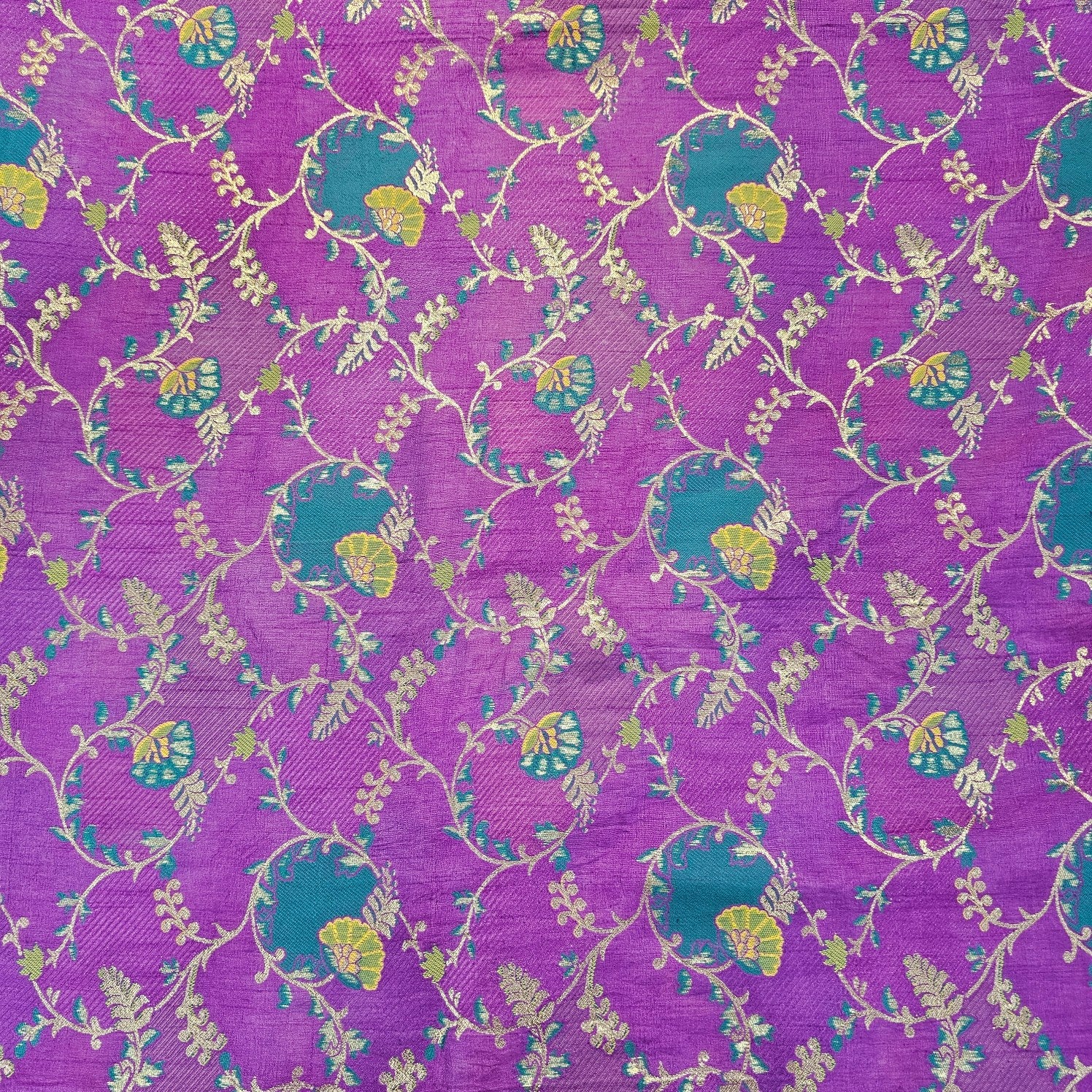 Festive Wear Floral Brocade on Banarasi Jacquard Fabric