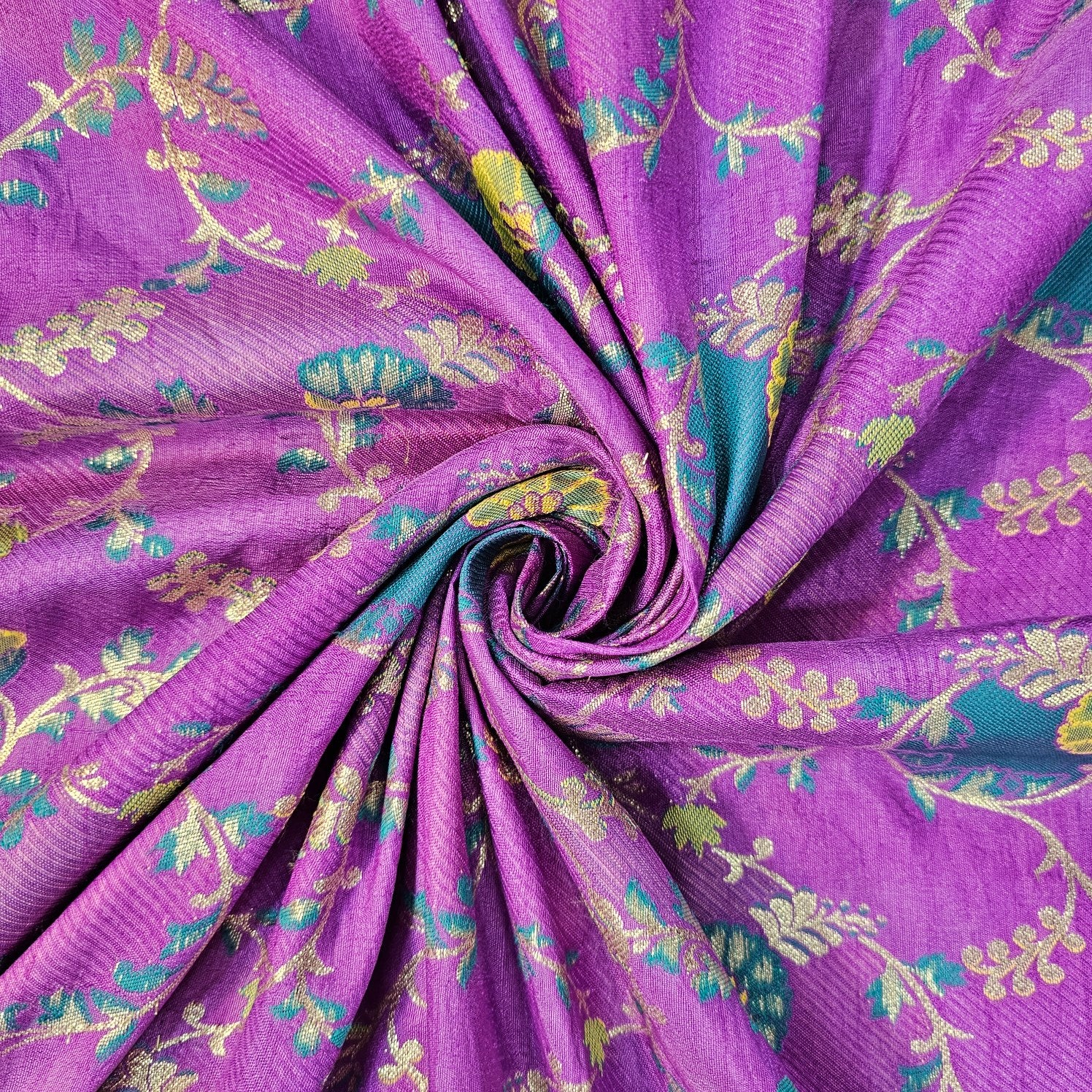 Festive Wear Floral Brocade on Banarasi Jacquard Fabric