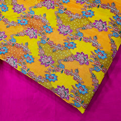 Rangrez Banaras Brocade on Crepe Silk Fabric