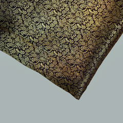 Zarnooshan Black Banaras Brocade Fabric on Silk Base