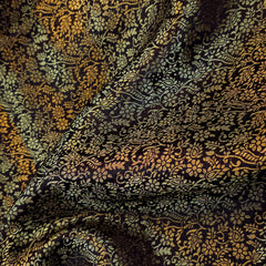 Zarnooshan Black Banaras Brocade Fabric on Silk Base
