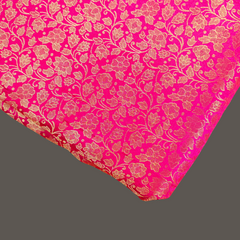 Zarnooshan Hot Pink Banaras Brocade Fabric on Silk Base