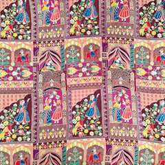 Jodha Akbar Brown Dola Silk Base Brocade Fabric
