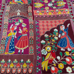 Jodha Akbar Brown Dola Silk Base Brocade Fabric