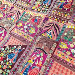 Jodha Akbar Brown Dola Silk Base Brocade Fabric