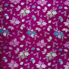 Meher Bright Pink Banaras Silk Brocade with Floral Embroidery