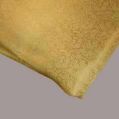 Zarnooshan Firozi Gold Banaras Brocade Fabric on Silk Base
