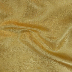 Zarnooshan Firozi Gold Banaras Brocade Fabric on Silk Base