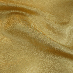 Zarnooshan Firozi Gold Banaras Brocade Fabric on Silk Base