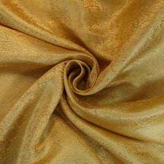 Zarnooshan Firozi Gold Banaras Brocade Fabric on Silk Base