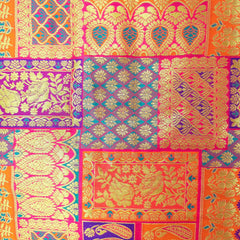 Zartari Mulberry Pink Banaras Brocade Silk Fabric