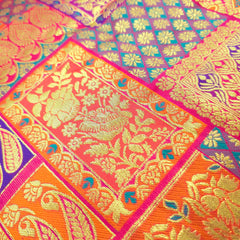 Zartari Mulberry Pink Banaras Brocade Silk Fabric