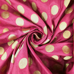 Inaya Banaras Brocade on Maroon Silk Fabric