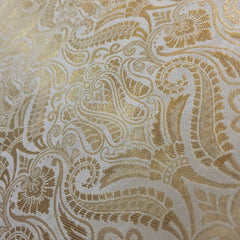 Dyeable Brocade Fabric with Floral Pattern