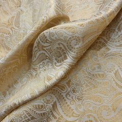 Dyeable Brocade Fabric with Floral Pattern