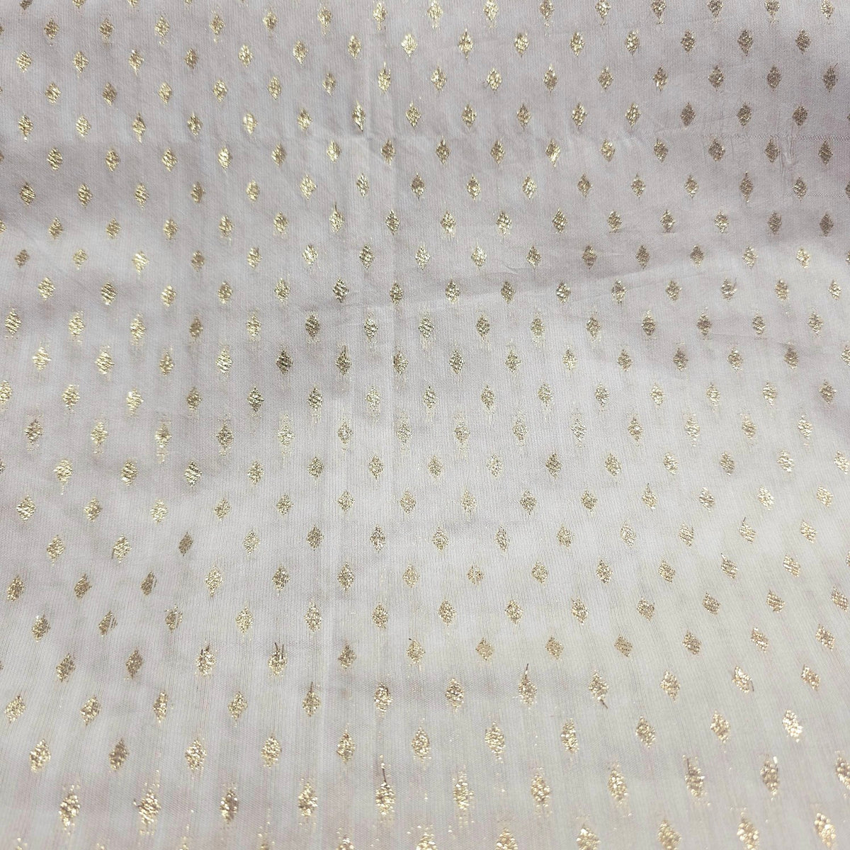 Dyeable Banaras Brocade Fabric with Gold Butta work