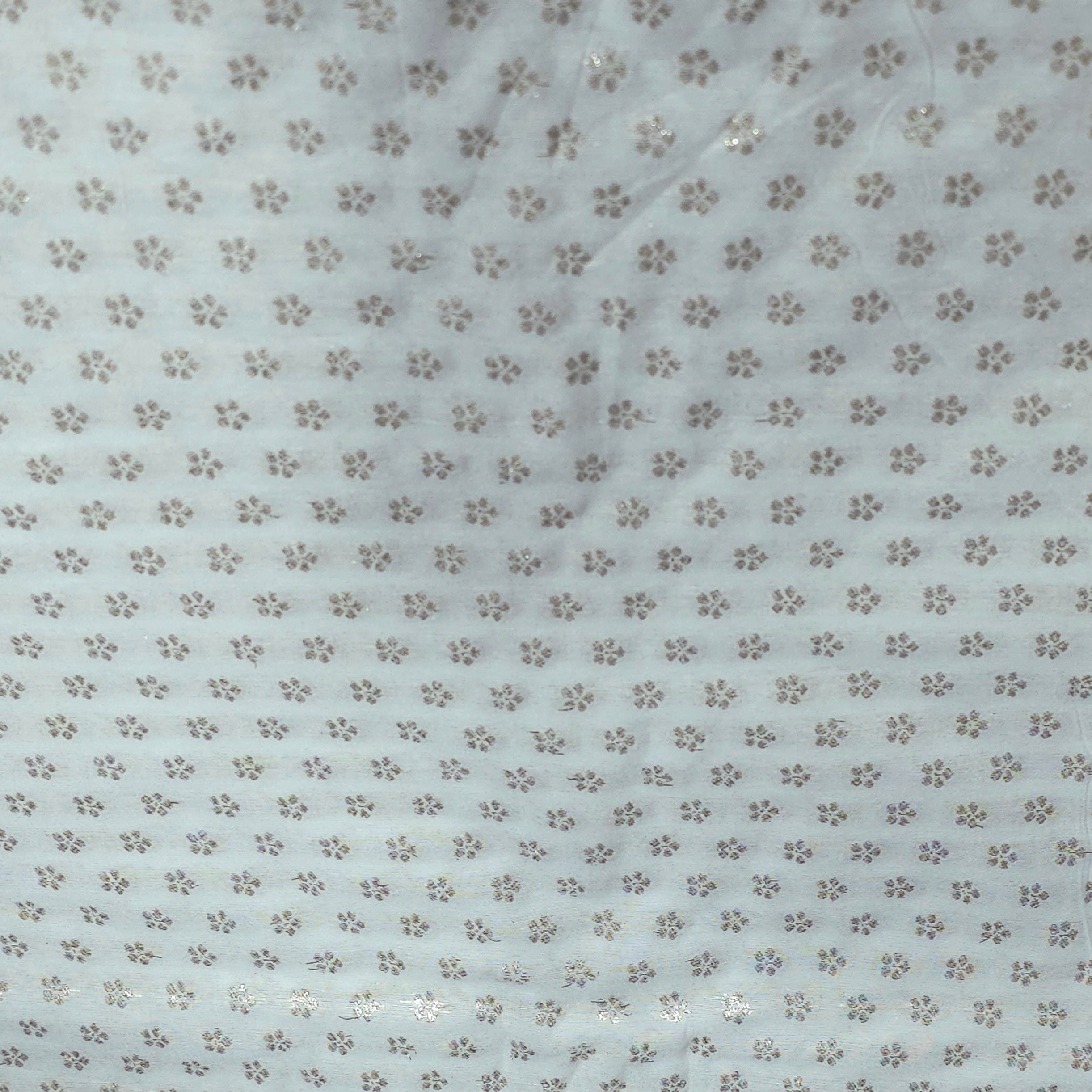 Dyeable Brocade Fabric with Butta Motif