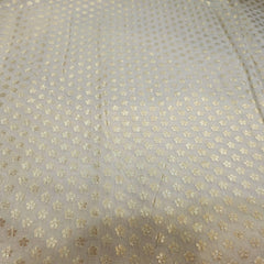 Dyeable Brocade Fabric with All Over Floral Vine Motif