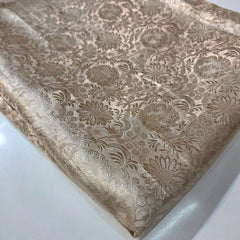 Pure Banarasi Tissue Silk Brocade with all over Floral Jaal Pattern (Dyeable)