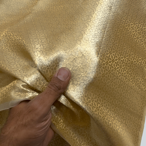 Golden Banaras Brocade Fabric