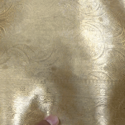 Golden Banaras Brocade Fabric with Border