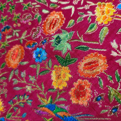 Pure Banarasi Silk Soft Multicolor Brocade on fuschia Pink Base