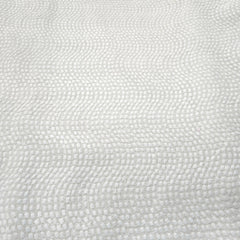 White Chikankari Kota Doria Fabric with Wavy Design