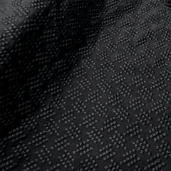 Black Chikankari Cotton Fabric with Floral Design