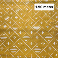 Mustard Yellow Printed Pure Cotton Piece 1.90 meter