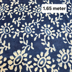 Indigo Blue Printed Pure Cotton Piece 1.65 meter