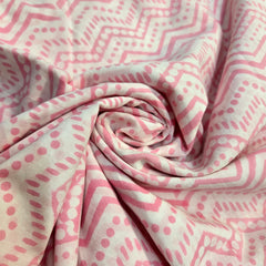 Baby Pink Printed Pure Cotton Piece 2.15 meter