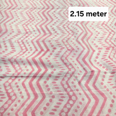 Baby Pink Printed Pure Cotton Piece 2.15 meter