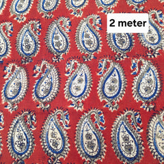 Kalamkari Rust Red Printed Piece 2 meter