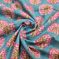 Light Sea Green Printed Pure Cotton Piece 2.5 meter