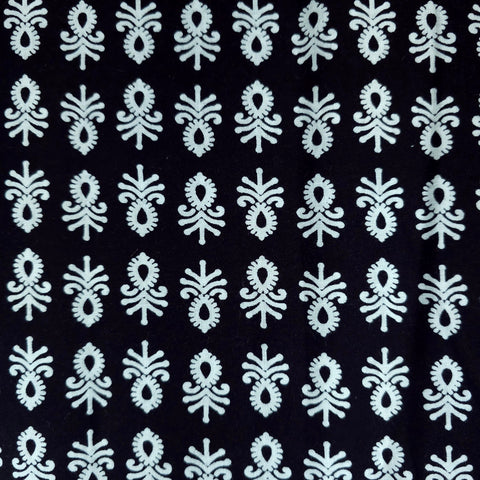 Warli - Digitally Printed Cotton Fabric with Floral Buta Motif
