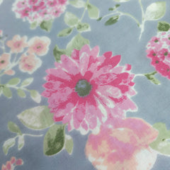 Nazneen Digital Floral Print on Light Powder Blue Cotton Fabric