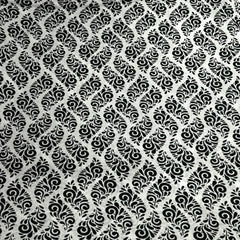 Warli - Digitally Printed Cotton Fabric with Floral motif on White Base