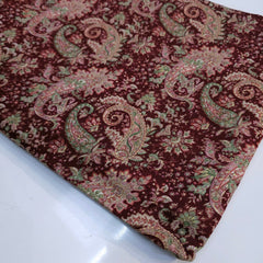 Maroon Digitally Printed Paisley Print on Cotton Fabric