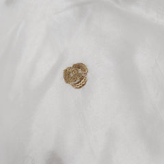 Dyeable Crepe Fabric with Gold Sequin Circular Butta Motif