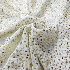 Dyeable Crepe Fabric with all over Sequin work