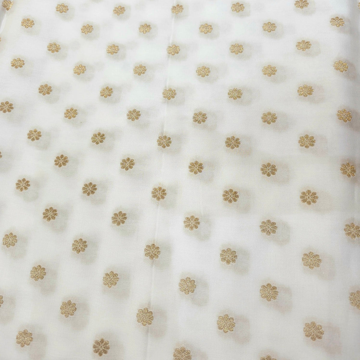 Dyeable Dola silk Fabric with all over Floral work