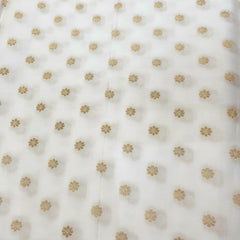 Dyeable Dola silk Fabric with all over Floral work