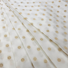 Dyeable Dola silk Fabric with all over Floral work