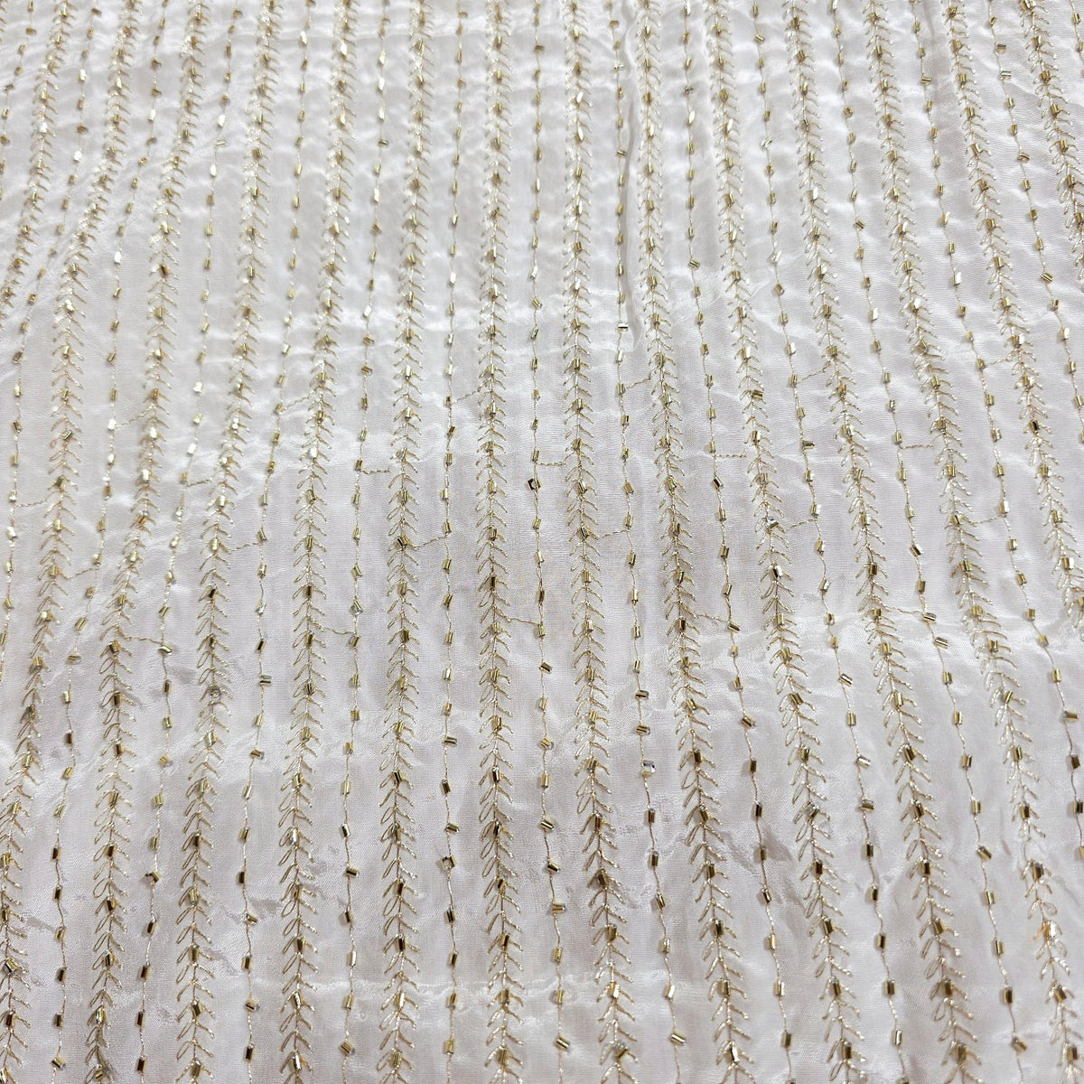 Dyeable Crepe Fabric with all over Vertical Lines