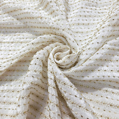 Dyeable Crepe Fabric with all over Vertical Lines