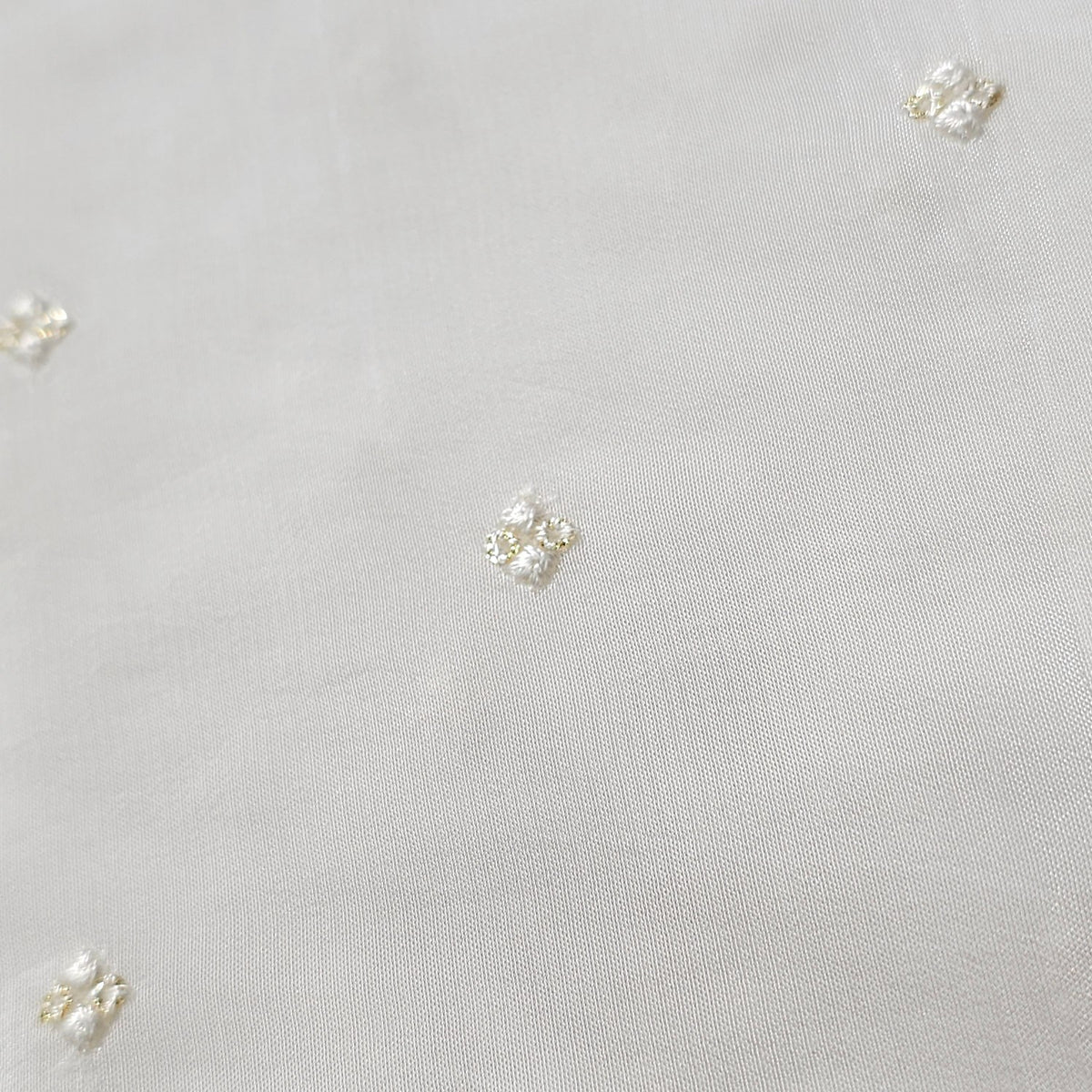 Dyeable Crepe Fabric with Gold Sequin Floral work