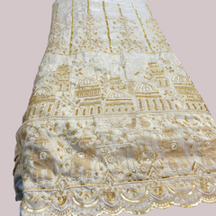 Shahi Hand Embroidered Dyeable Shimmer Tissue
