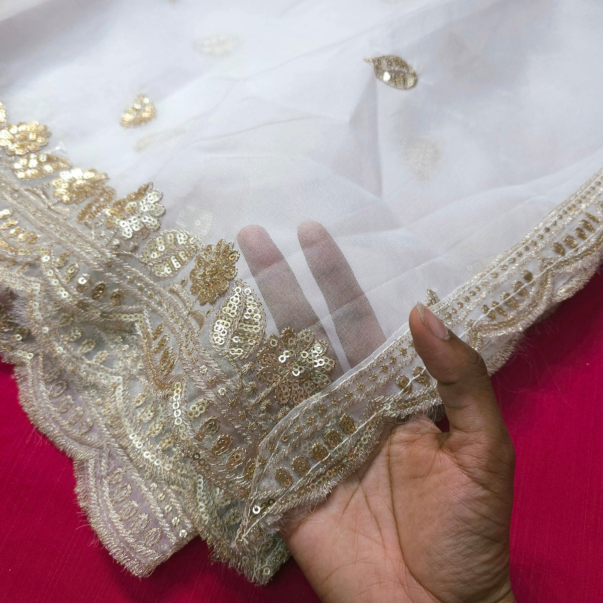 Dyeable Organza Dupatta