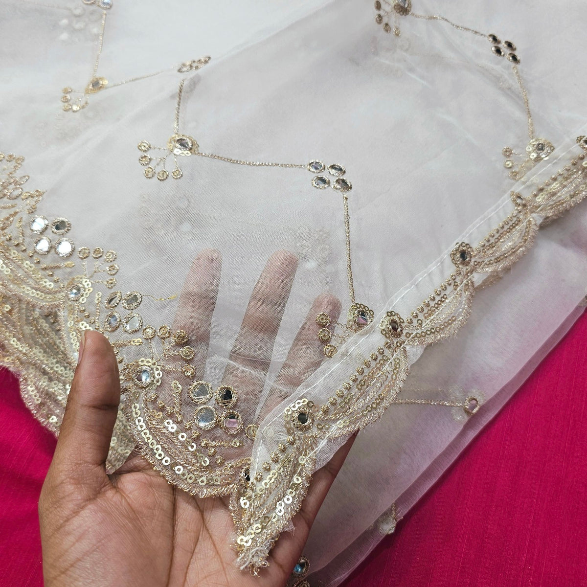 Dyeable Organza Dupatta