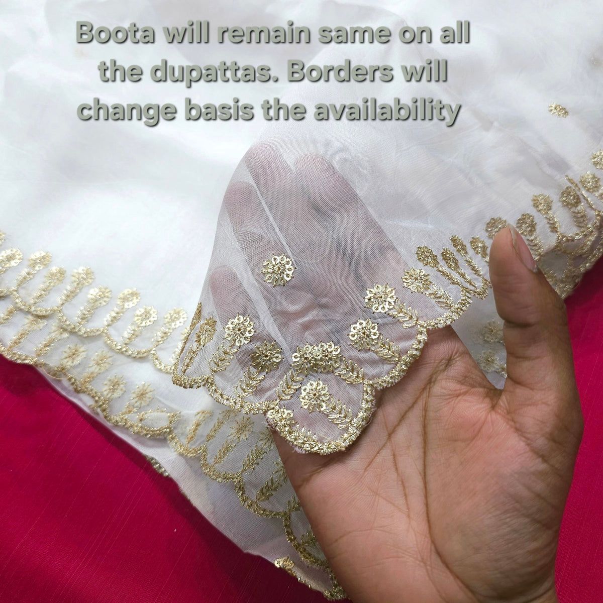 Dyeable Organza Dupatta